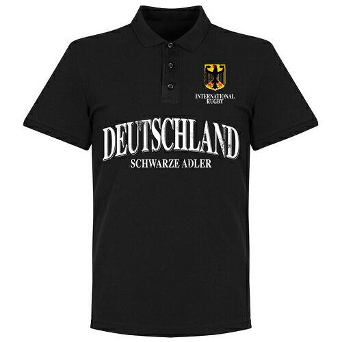 【予約RET11】【国内未発売】 RE-TAKE ラグビードイツ代表 ポロシャツ ブラック 【Rugby/ワールドカップ/Deutschland/Germany/POLO】ネコポス対応可能