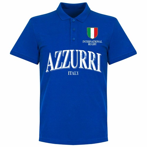 【予約RET11】【国内未発売】 RE-TAKE ラグビーイタリア代表 ポロシャツ ブルー 【Rugby/ワールドカップ/Azzurri/Italy/POLO】ネコポス対応可能