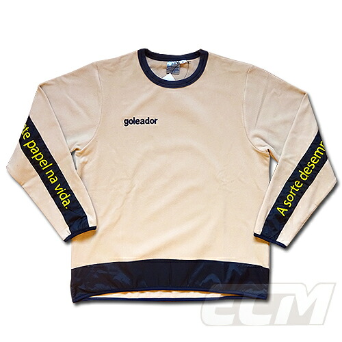 【GOL2023AW】 Goleador G2559 フリースメッセージライントレーナー ベージュ 【ゴレアドール/フットサル/サッカー/トレーニング】