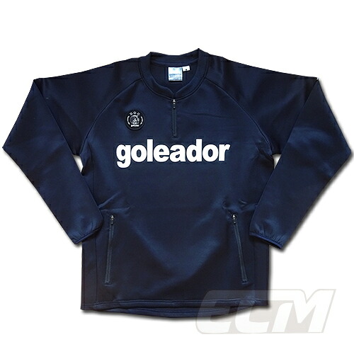 【GOL2023AW】 Goleador G2565 ダンボールニットハーフジップトレーニングトップ ダークブルー 【ゴレアドール/フットサル/サッカー/トレーニング】