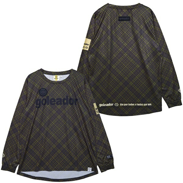 【GOL2024AW】 Goleador GD167 昇華タータンチェックプリント プラクティクス 長袖シャツ ブラック 【ゴレアドール/フットサル/サッカー/トレーニング】ネコポス対応可能 4,366円