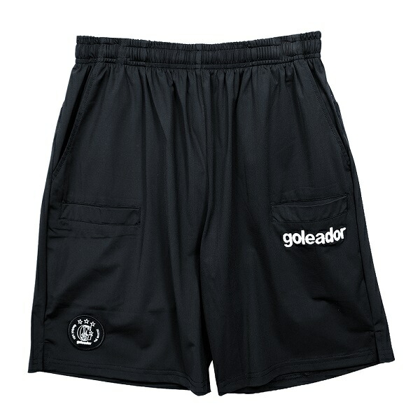 【GOL2026SS】 Goleador G2696 ナイロンストレッチ/メッシュ 6ポケット リフレッシュ パンツ ブラック 【ゴレアドール/フットサル/サッカー/トレーニングアイテム/熱中症対策】ネコポス対尾可能