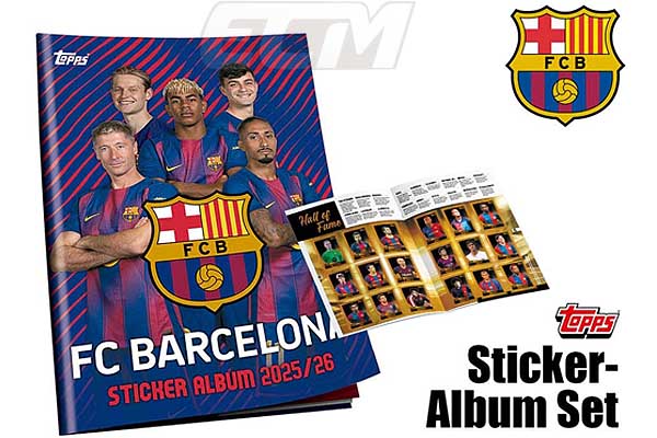 【予約TOP04】【国内未発売】 Topps FCバルセロナ 25-26 オフィシャルステッカーコレクションセット 【サッカー/スペインリーグ/FC Barcelona/ペドリ/ヤマル/ラアフィーニャ/メッシ】