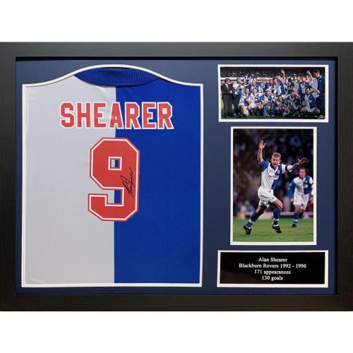 予約ass01 額入り直筆サイン入りユニフォーム ｅｃムンディアル サッカー メモラビリア プレミアリーグ Blackburn Rovers Shearer 国内未発売 アラン シアラー ブラックバーン ローヴァーズ Www Tefiowa Org