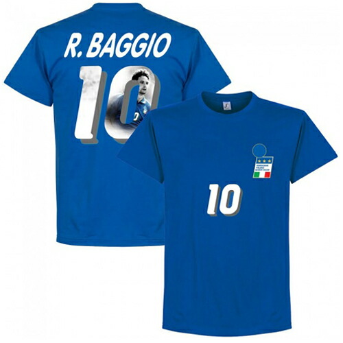 【楽天市場】【予約RET06】ブルーRE-TAKE ロベルト・バッジョ ITALY GALLRY TEAM Ｔシャツ  ブルー【サッカー/BAGGIO/イタリア代表/ロビー】ネコポス対応可能 : ＥＣムンディアル