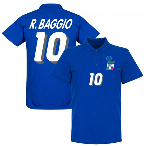 楽天市場 国内未発売 ポロ バッジョre Take イタリア代表 1994 ポロシャツ ブルー 10番 ロベルト バッジョ サッカー Polo Baggio ワールドカップ Italia Ret06 ネコポス対応可能 ｅｃムンディアル