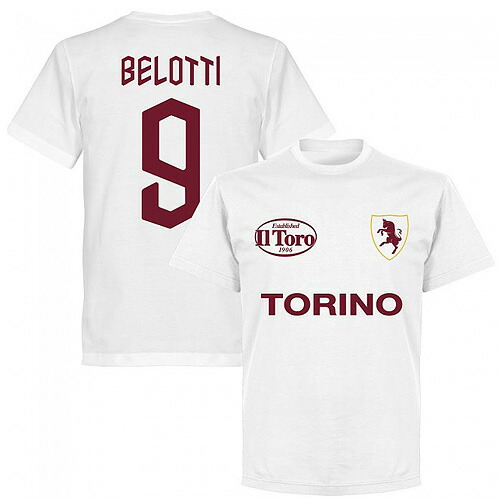 【予約RET06】 RE-TAKE トリノ Team 9番 ベロッティ Ｔシャツ ホワイト 【サッカー/Torino/Belotti/セリエＡ】ネコポス対応可能