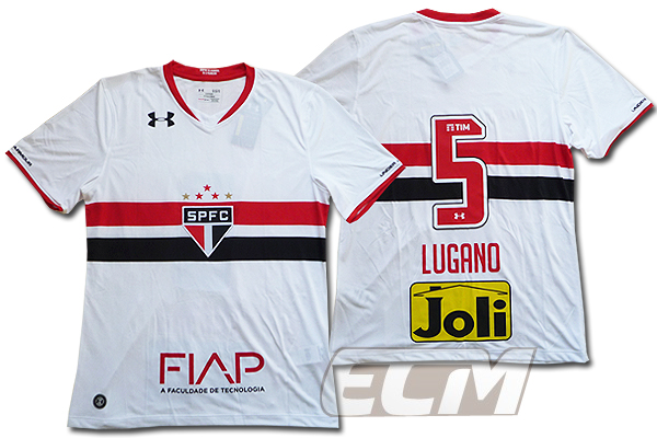 楽天市場 国内未発売 サンパウロ ホーム 半袖 5番ルガーノ 16 ブラジルリーグ Saopaulo Lugano サッカー ユニフォーム 5 Y1711 ｅｃムンディアル