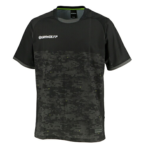 【オススメ】【定番】GFPH18019 GRANDE 2-TONE DISITAL CAMO プラクティスシャツ ブラック 【グランデ/サッカー/フットサル/トレーニング】ネコポス対応可能