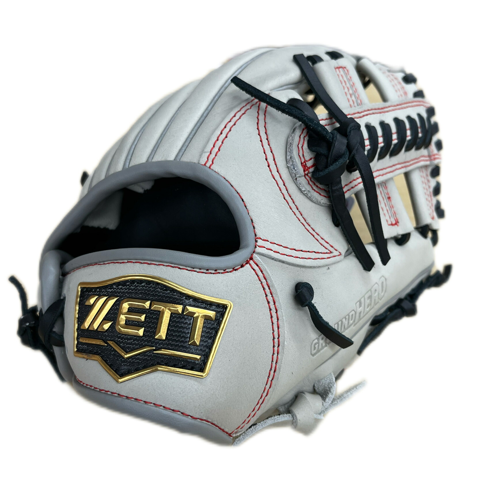 【限定カラー】ZETT ゼット 少年軟式グラブ GROUND HERO BJG762630 1519 右投 サイズM グレーー&times;ブラック｜ムネスエスポーツ店 8,700円