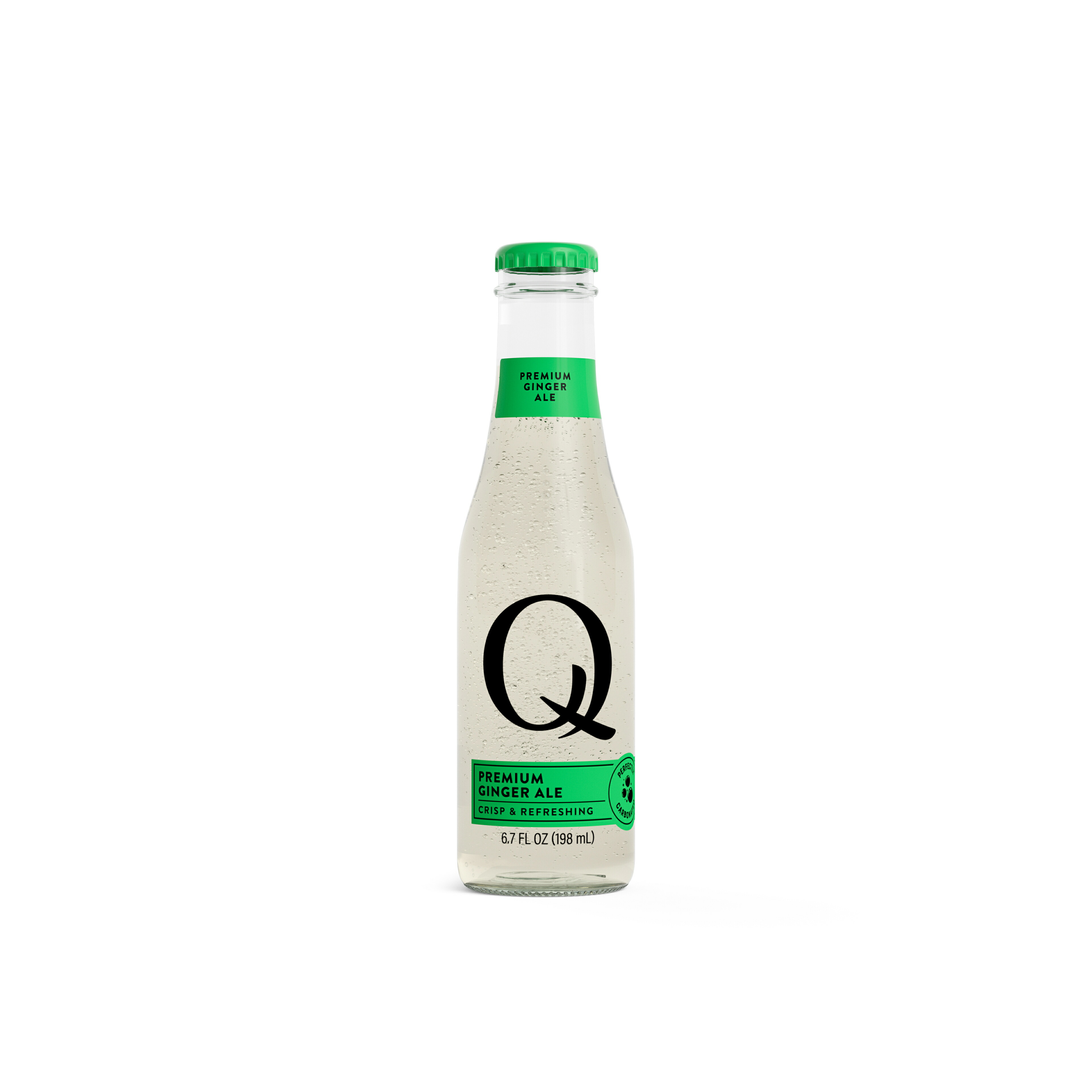 Q（キュー）Ｑ ジンジャーエール　強炭酸 198ml×24本（1ケース）低カロリー オーガニック アガベ 天然甘味料 Q MIXERS GINGER ALE organic agave syrup [正規輸入品]
