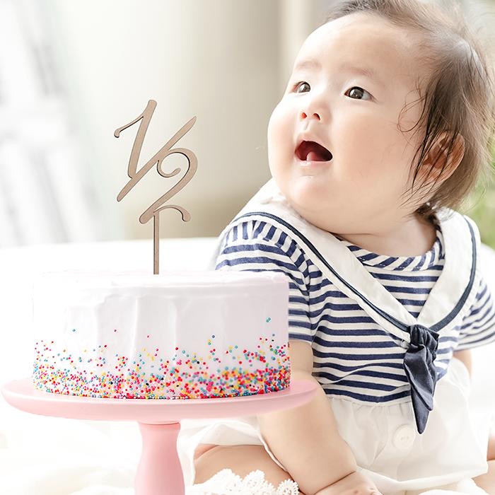 木製 1 2 ケーキ トッパー 半年 1歳 誕生日 飾り おしゃれ かわいい 人気 ハッピー ハーフ バースデー フォト Happy Half Birthday Baby バースデイ 飾り付け ベビー プレゼント ギフト ウッド レター バナー スマッシュ クレイ C Type 専門店では