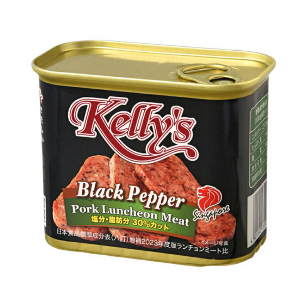 国分 Ｋ＆Ｋ Kelly's ブラックペッパー クラシック 340g ×24個 缶詰 豚肉 ポーク おつまみ おかず 防災 備蓄