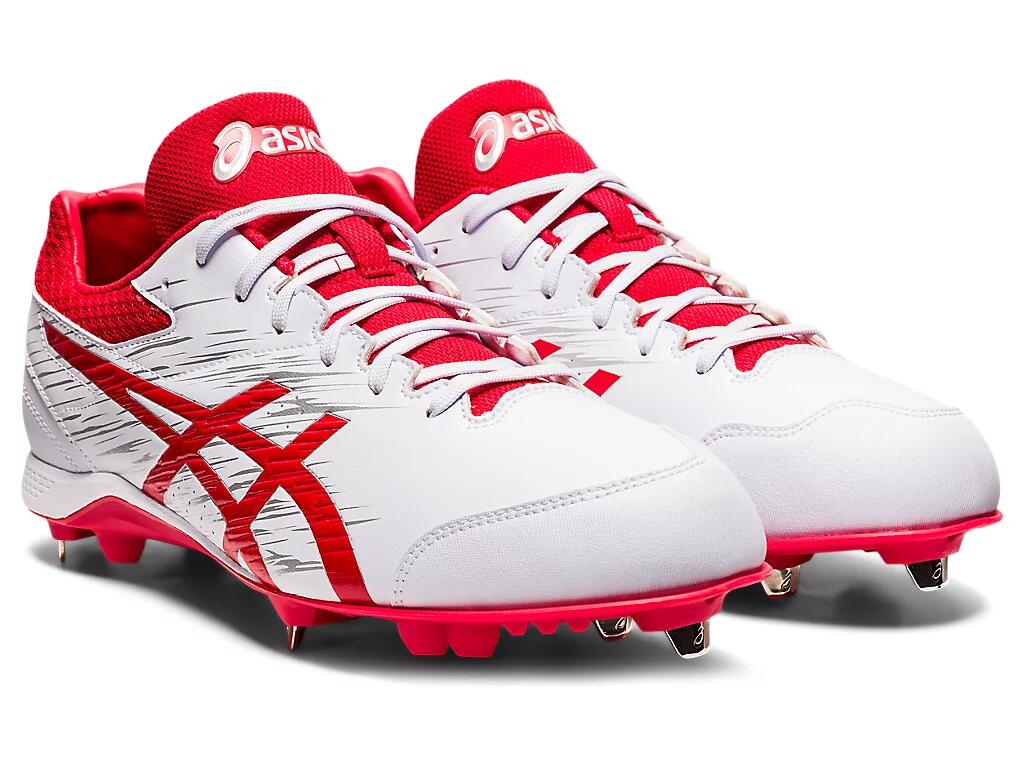 【送料無料】asics アシックス 野球スパイク 樹脂底 埋め込み金具 NEOREVIVE 4 ネオリバイブ 4 1123A022 101(ホワイト&times;レッド) 23.0cmのみ #初心者 #新入生 #新入部 #総体 #インターハイ #新チーム #最後の #卒団 #引退 #記念品 #プレゼント #夏休み #お盆 #お盆玉｜ムラカミ運動具店