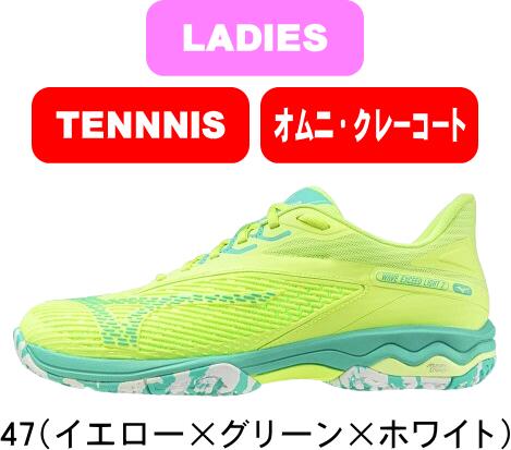 楽天市場】ミズノ テニスシューズ オムニ クレー レディース ウエーブ