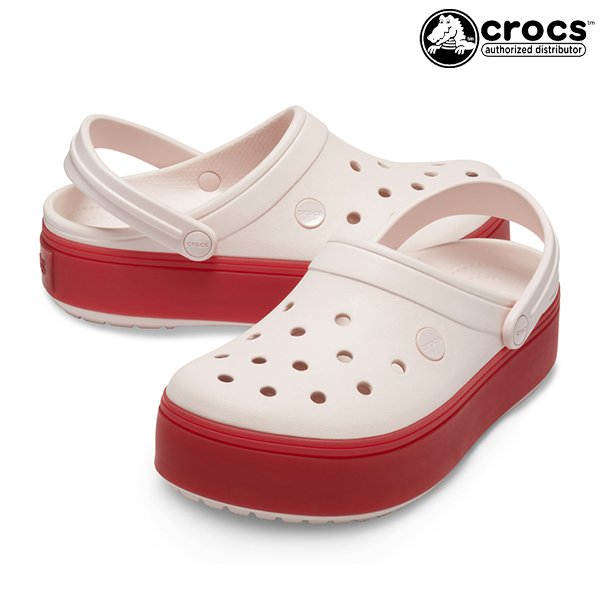 red platform crocs