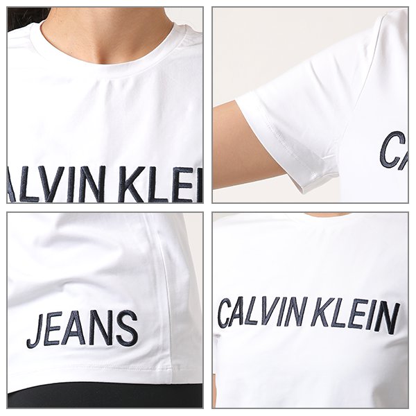 楽天市場 Calvin Klein カルバン クライン Institutional レディース 半袖tシャツ J30j ロゴ T シャツ トップス フィットネス Hh D26 ムラサキスポーツ楽天市場店