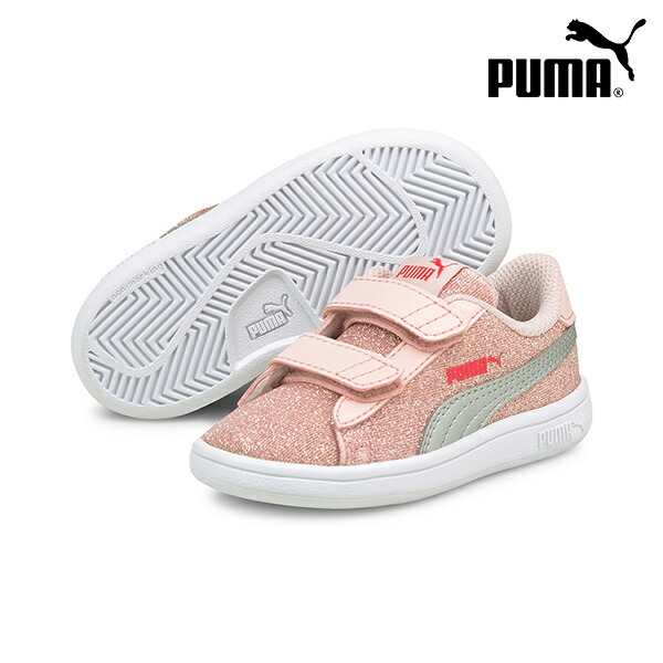 楽天市場 Puma プーマ スマッシュ V2 グリッツグラム V Inf 23 キッズ シューズ スニーカー 12 0cm 16 0cm Ix3 G29 ムラサキスポーツ楽天市場店