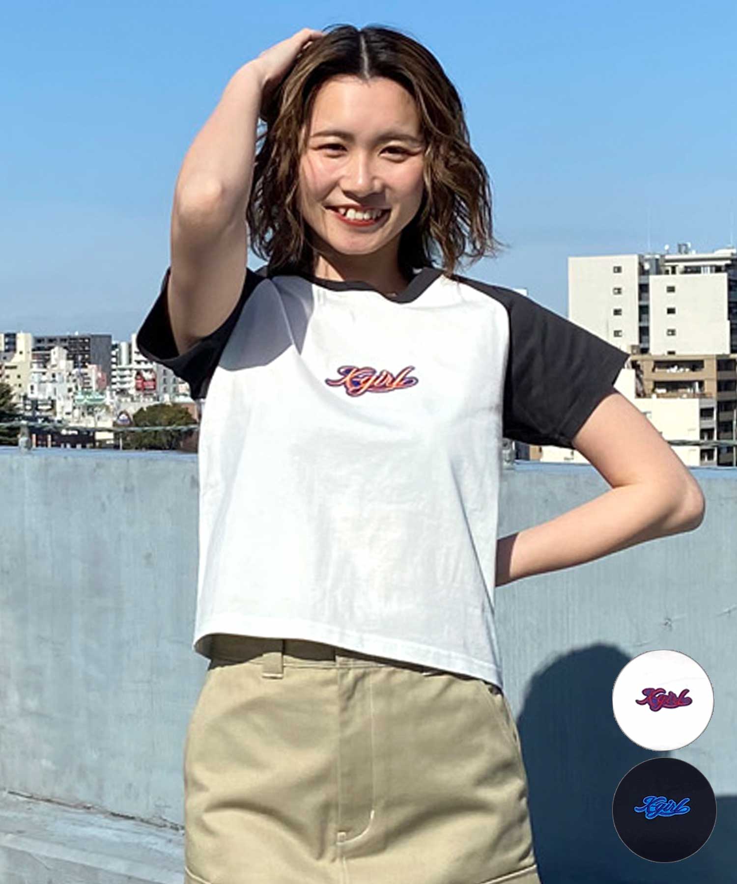 X-girl - エックスガール 日本製 半袖 Tシャツ 1 ブラック X