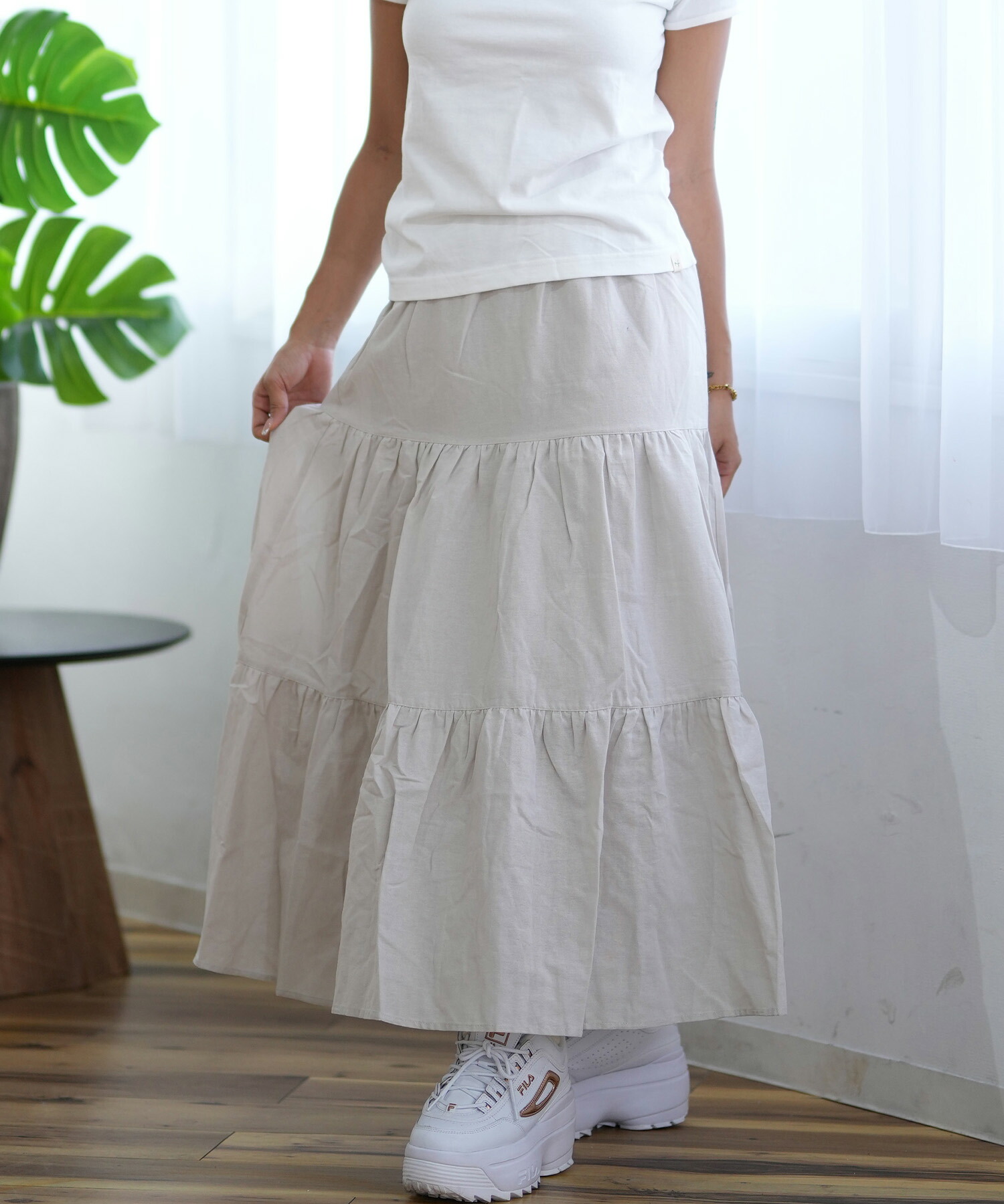 楽天市場】LUEUF ルフ 60コットンローンギャザースカート