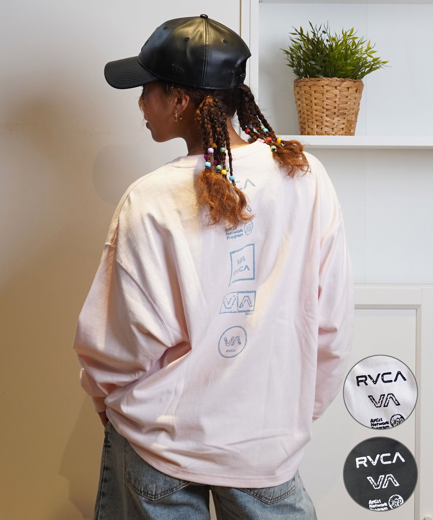 ルーカ Rvca　ルカ レディース PALM TREE LEAF BOX LS TEE ロングスリーブＴシャツ be044052 RVCA ルーカ Rvca ルカ レディース PALM TREE LEAF BOX LS TEE