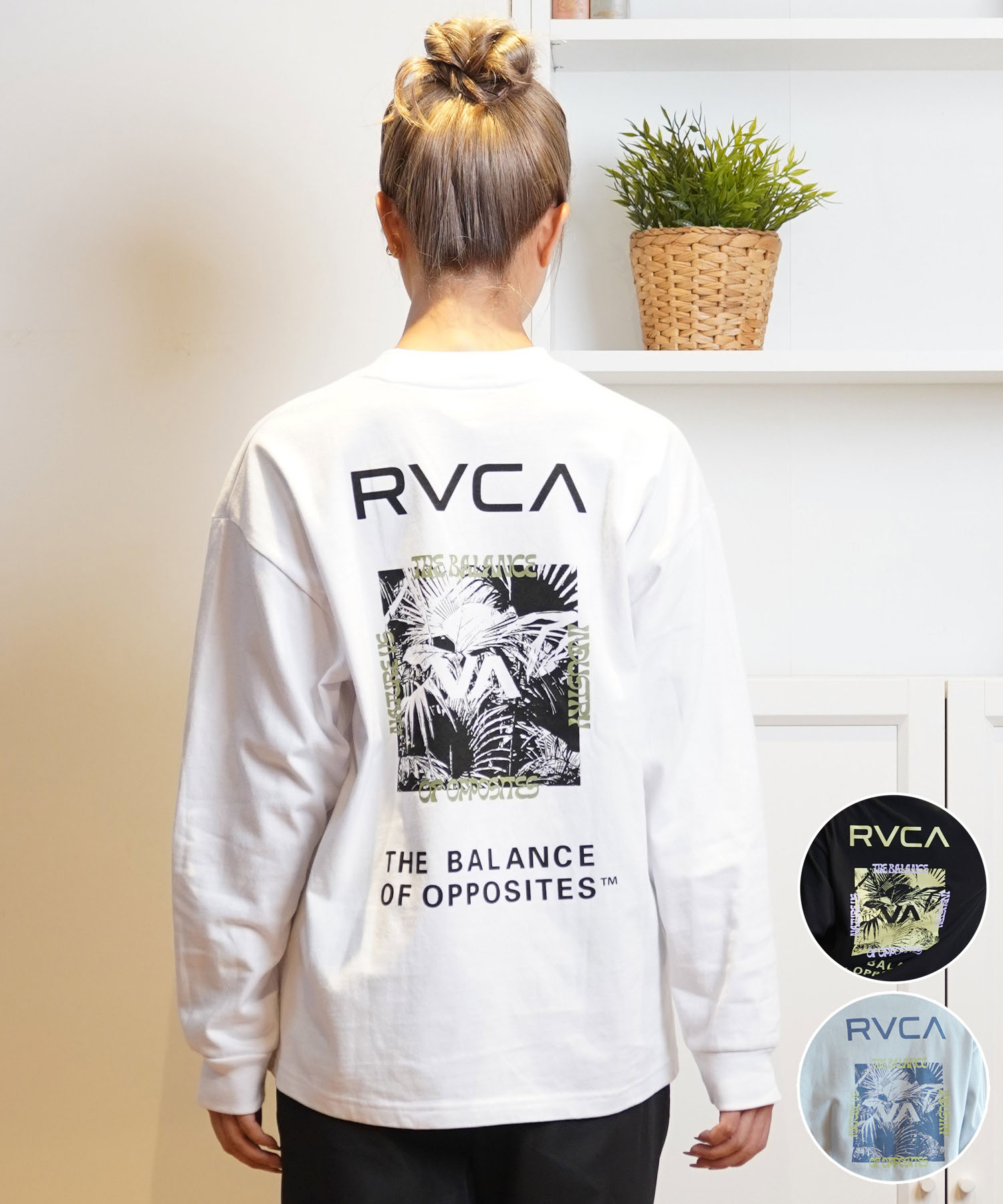 ルーカ Rvca　ルカ レディース PALM TREE LEAF BOX LS TEE ロングスリーブＴシャツ be044052 楽天市場】ルーカ Rvca ルカ レディース PALM TREE LEAF BOX LS