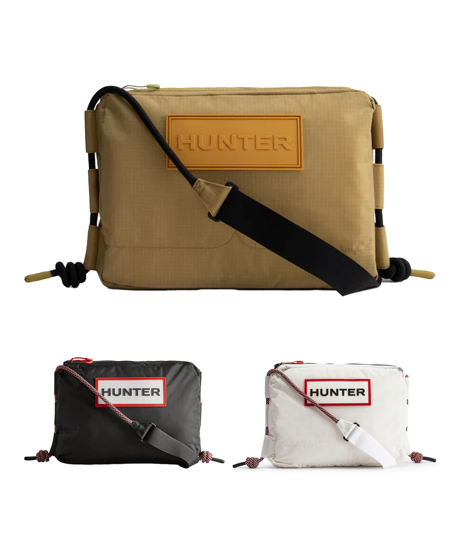 HUNTER 狩り人 御徒面子 ショルダーバッグ 6.82L 旅行 下唇立ちふさがる 再利用 ナイロン サコッシュ UBC1515NRS