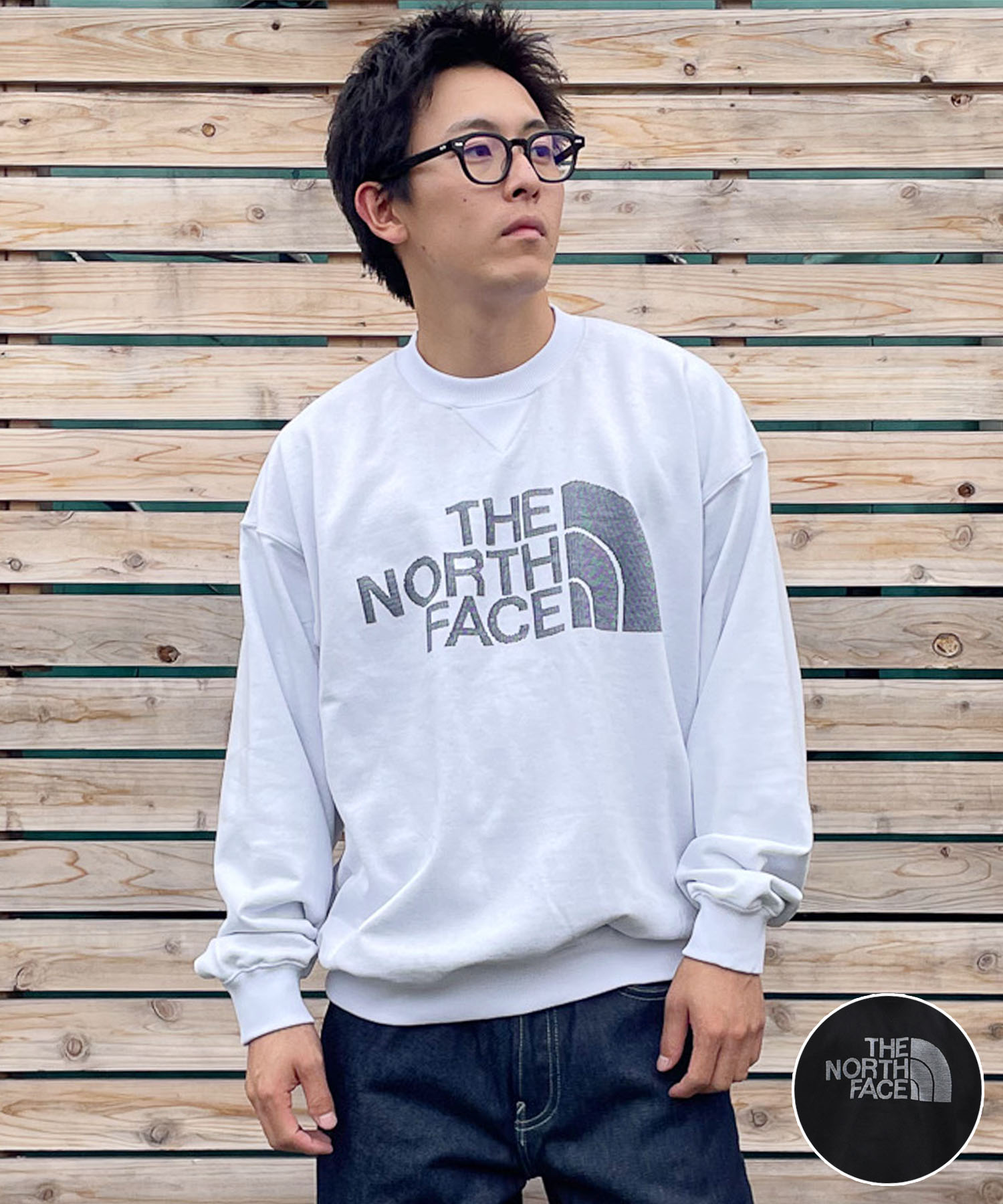 【新品】ノースフェイス スクエアロゴクルー　スウェット　【NT61931】 THE NORTH FACE ザ・ノースフェイス メンズ TNF スクエアロゴ