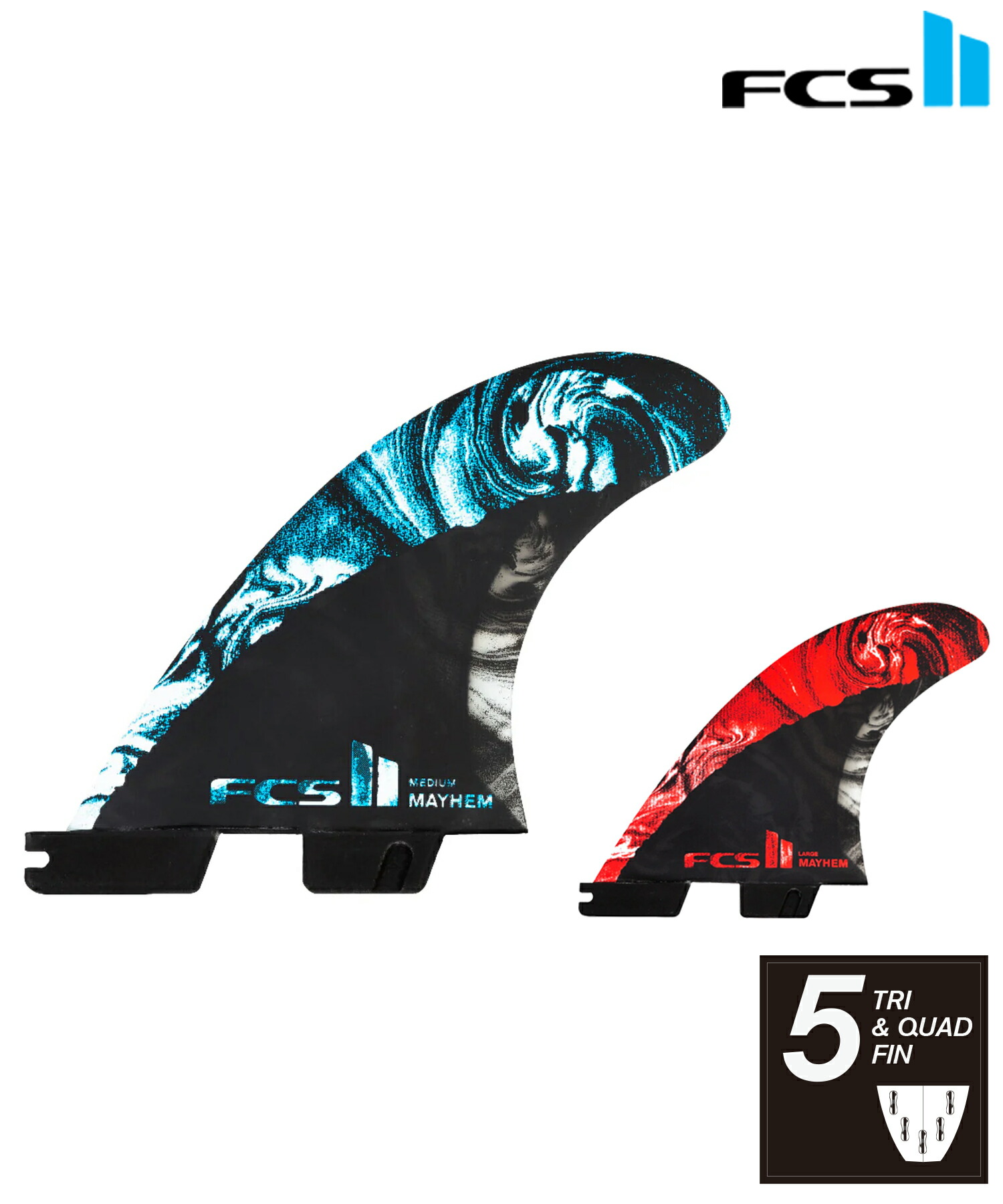 楽天市場】FCS2 MAYHEM MB CARBON TRI-QUAD FIN Matt Biolos/ FCSII
