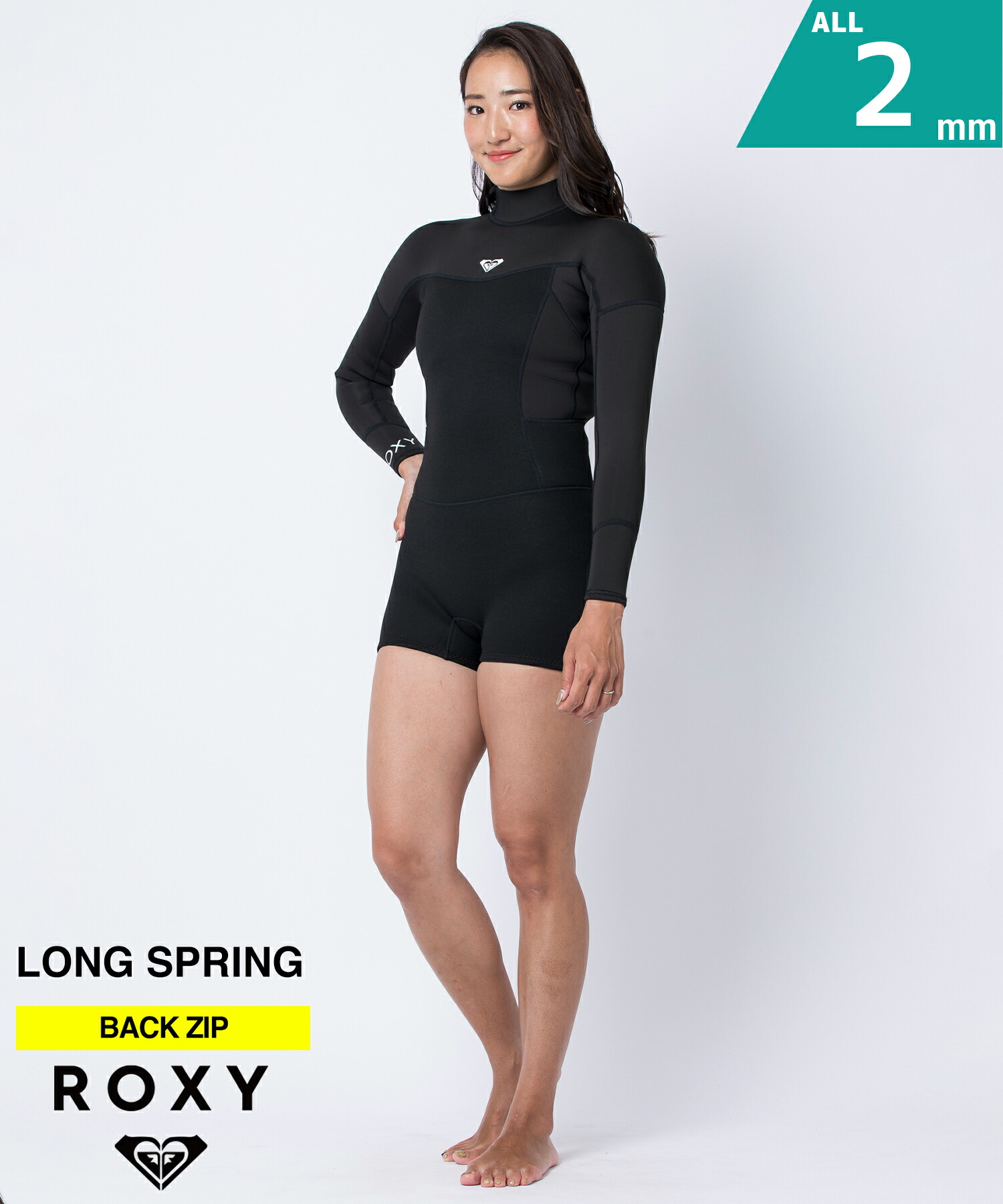 未使用品 ROXY ロキシー 3/2mm ロンスプ バックジッパーM 春夏 レディース オーダー ウェットスーツ 3mm×2mm ロキシー