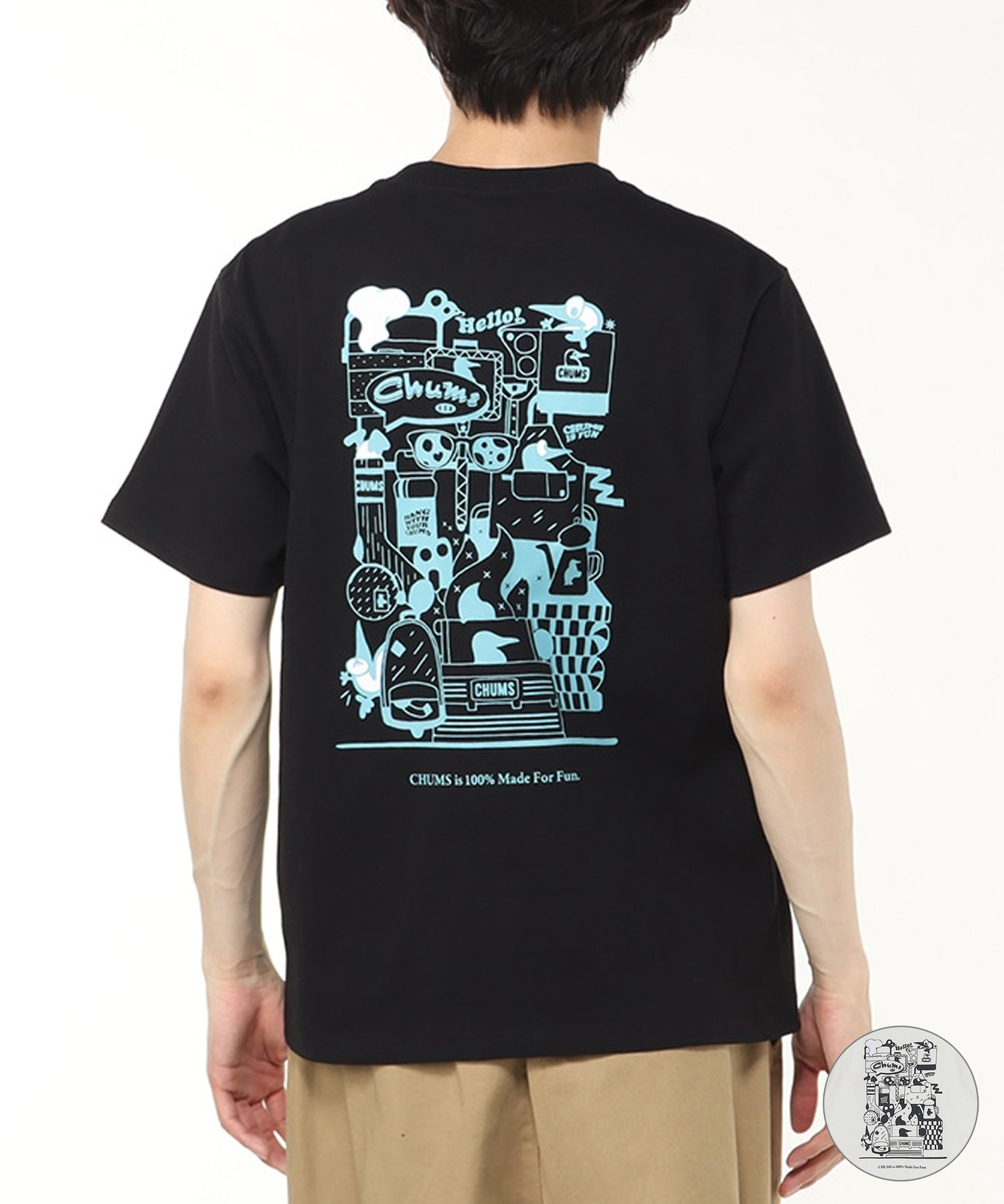 チャムス CHUMS Tシャツ 半袖 メンズ ブービーインチーズT