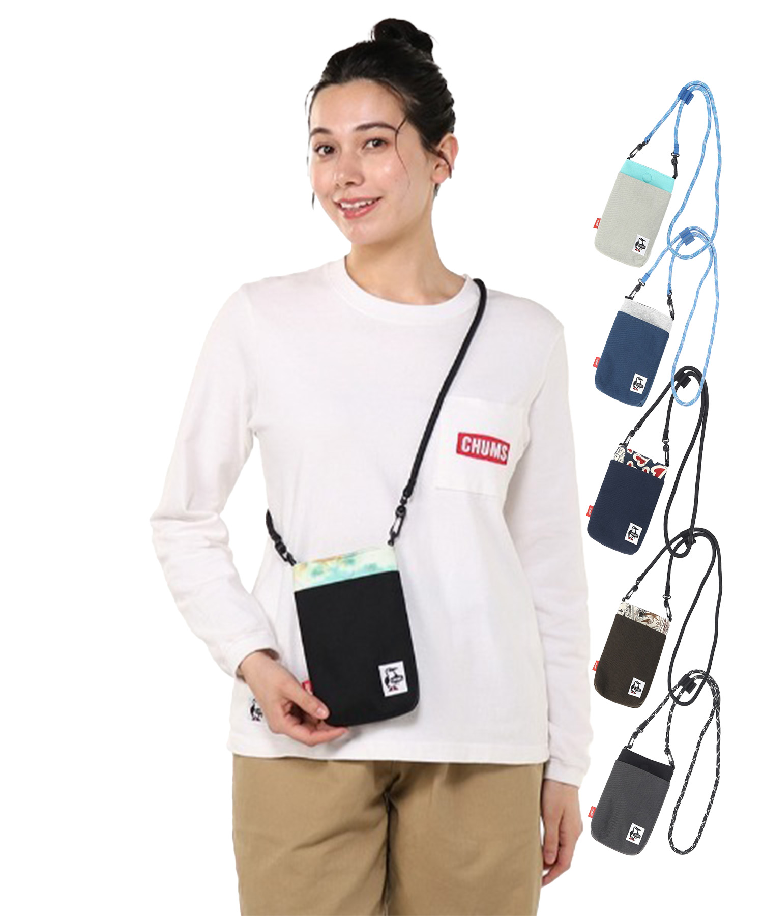 【楽天市場】CHUMS チャムス ショルダーバッグ 軽量 ロゴ CHUMS Rope Shoulder Pouch SN CH60-3815 ...