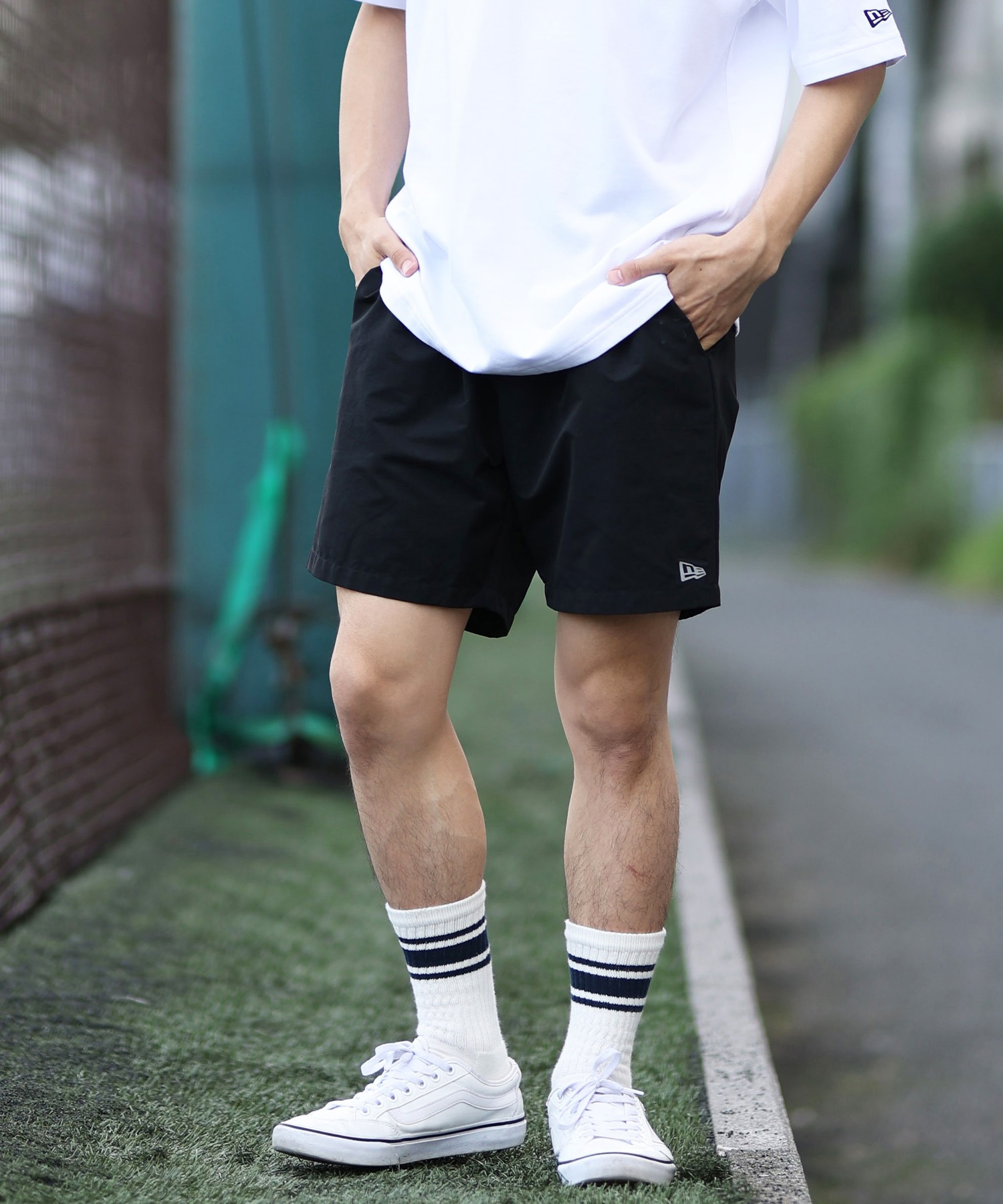 NEW ERA ニューエラ ショートパンツ メンズ ショーツ ハーフパンツ ブランドロゴ ストレッチ 14670946
