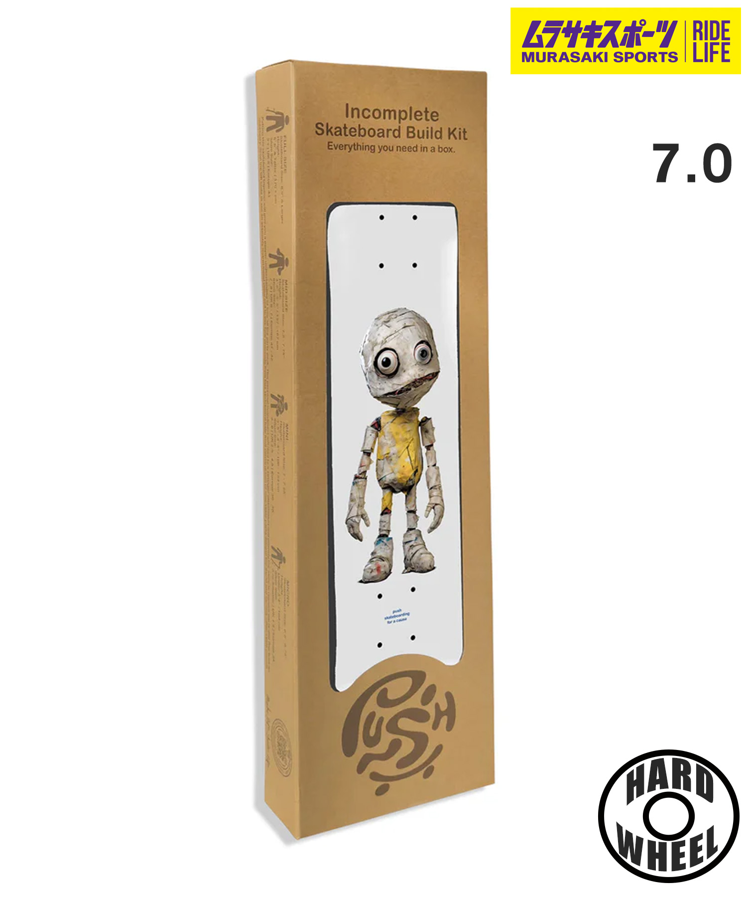 PUSH プッシュ スケートボード コンプリート 7.0inch MUMMY FP INCOMPLETE ムラサキスポーツ