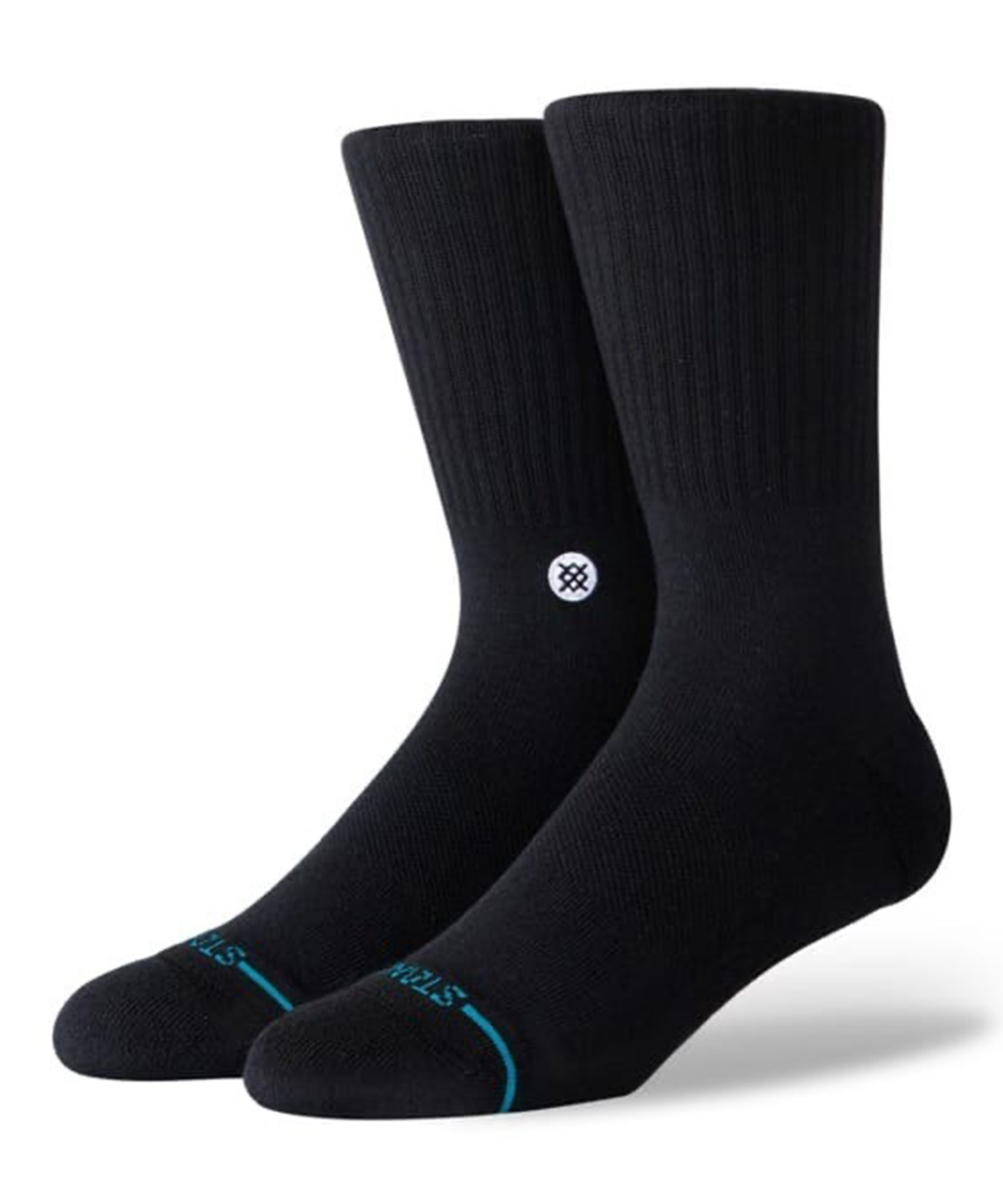 STANCE スタンス ソックス 靴下 ロゴ クルー丈 無地 ICON 3 PACK M556D18ICP#BLK