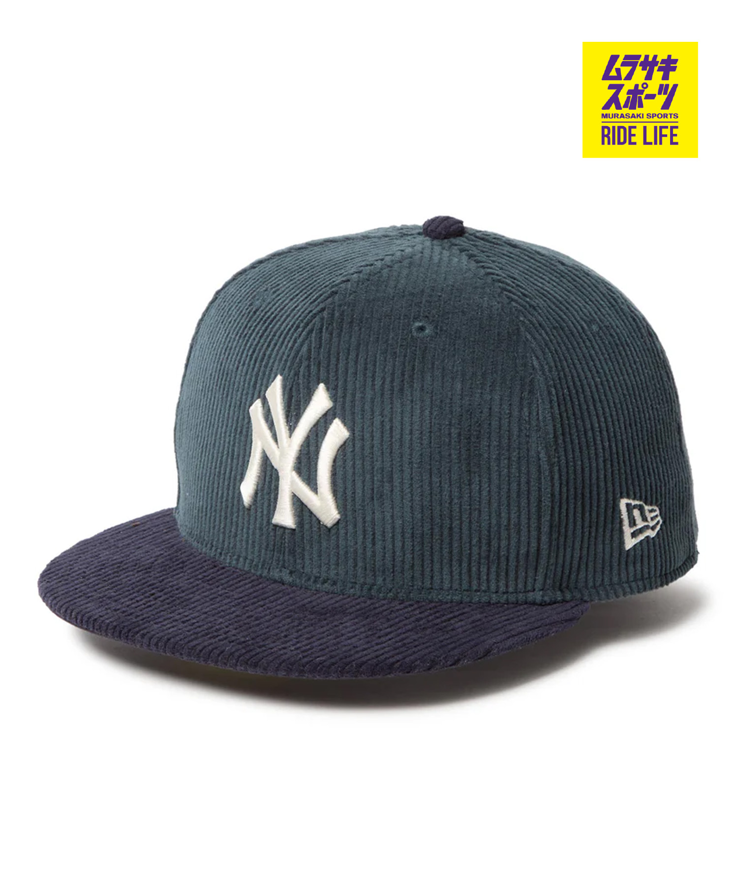 NEW ERA ニューエラ キャップ 帽子 59FIFTY Corduroy コーデュロイ ニューヨーク・ヤンキース ブルーグリーン ネイビーバイザー 14668154