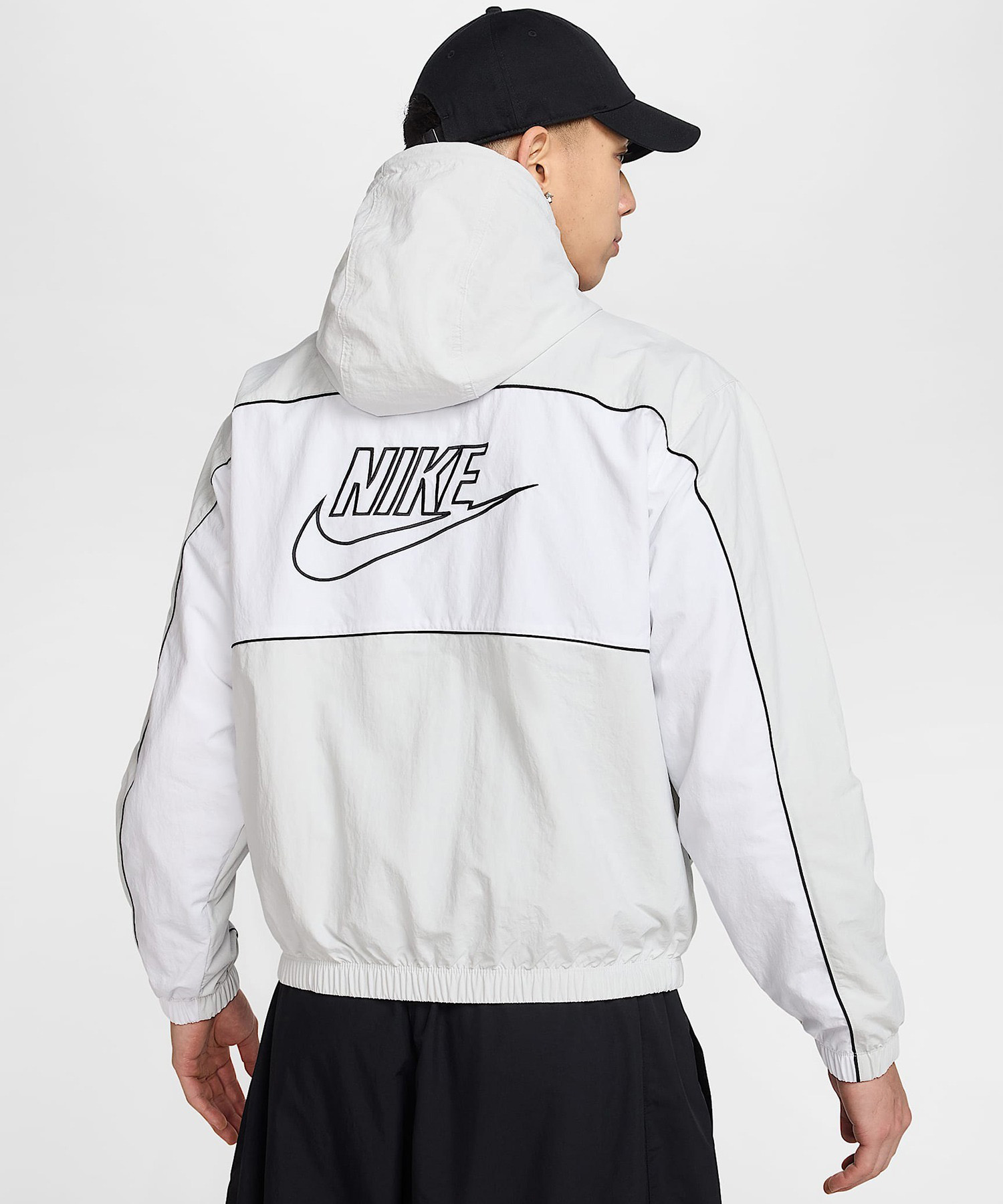 NIKE ナイキ ナイロン ジャケット メンズ レディース フルジップ ルーズフィット フーデッド ジャケット HJ2013-025L｜ムラサキスポーツ店