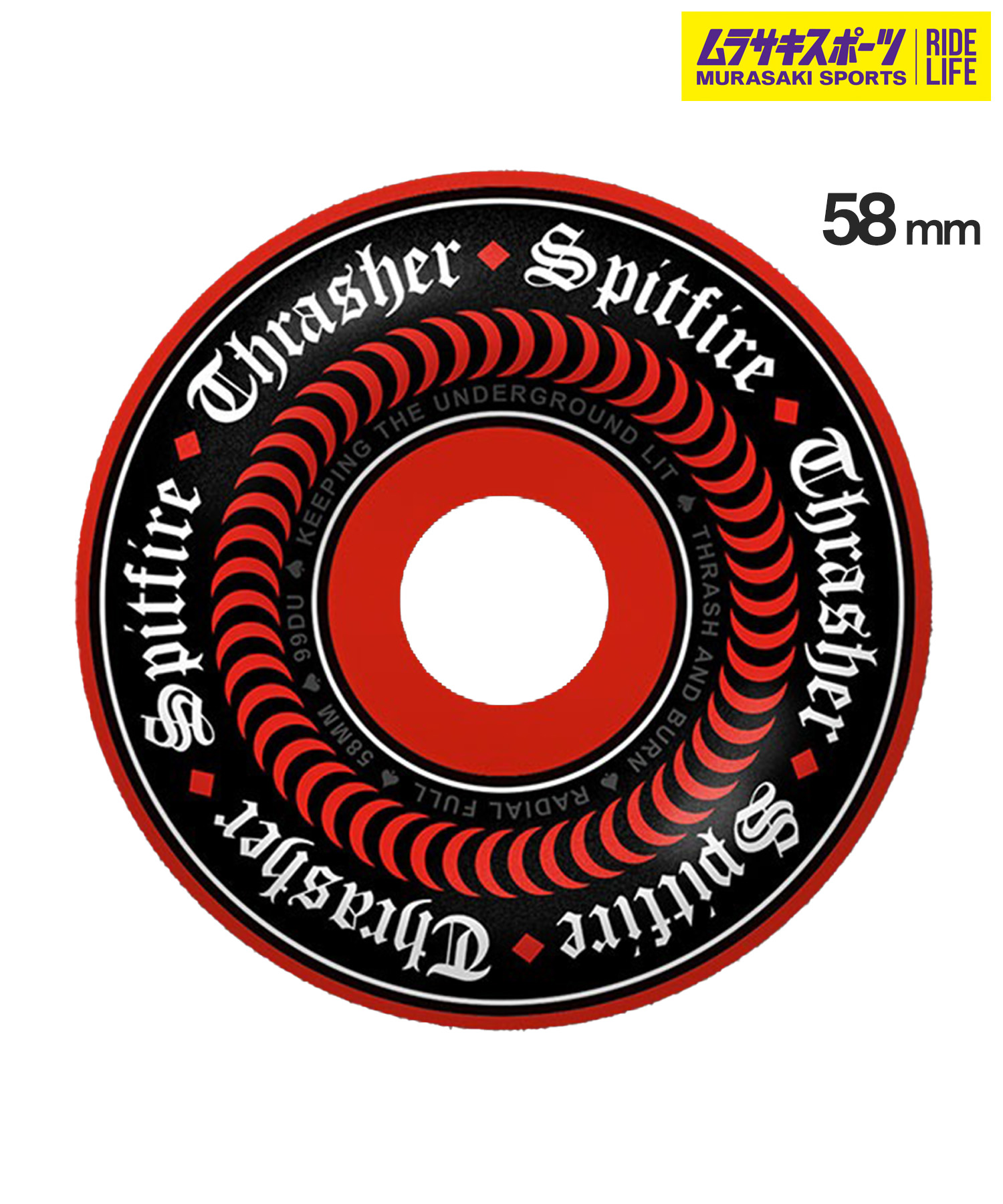 SPITFIRE WHEELS スピットファイヤー 滑るゲーム盤 ウィール RADIAL FULL F4 58粍 99A OATH ムラサキ運動競技 スケートボード-ウィール-スケートボード・インラインスケート