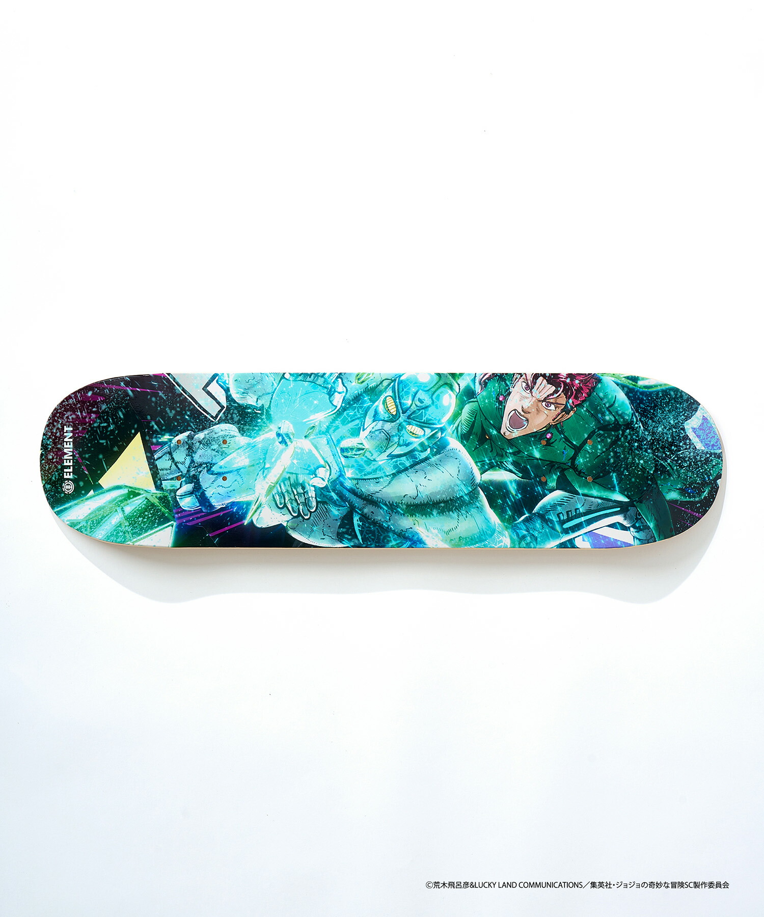 ELEMENT エレメント スケートボード デッキ JOJO コラボ 8inch KAKYOIN X HIEROPHANT GREEN ムラサキスポーツ JOJOの奇妙な冒険画像
