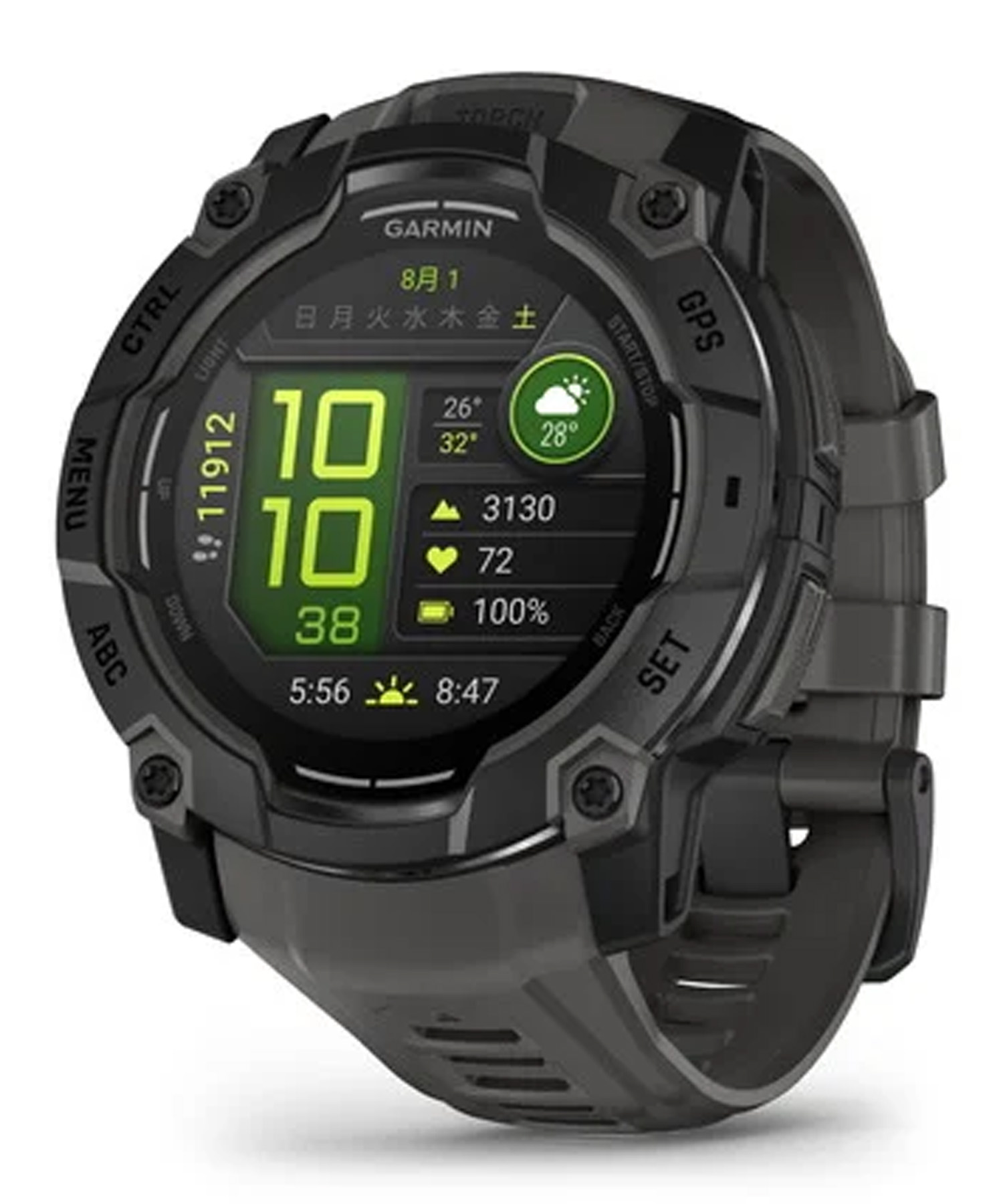 GARMIN ガーミン ウオッチ スマートウォッチ Instinct 3 AMOLED 50粍 Black / Charcoal 010-03020-30