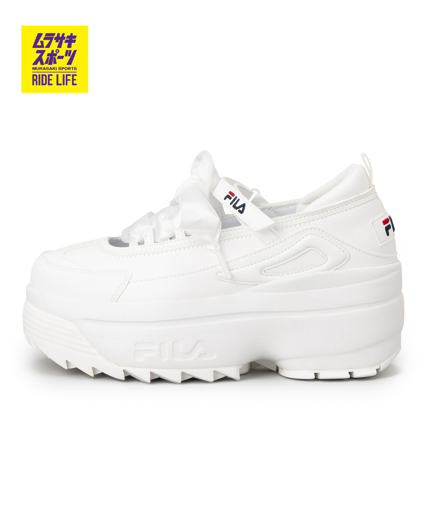 FILA フィラ スニーカー レディース 厚底 メリージェーン DISRUPTOR WEDGE BALLET ディスラプター ウェッジ バレエ FM0101978100|ムラサキスポーツ店