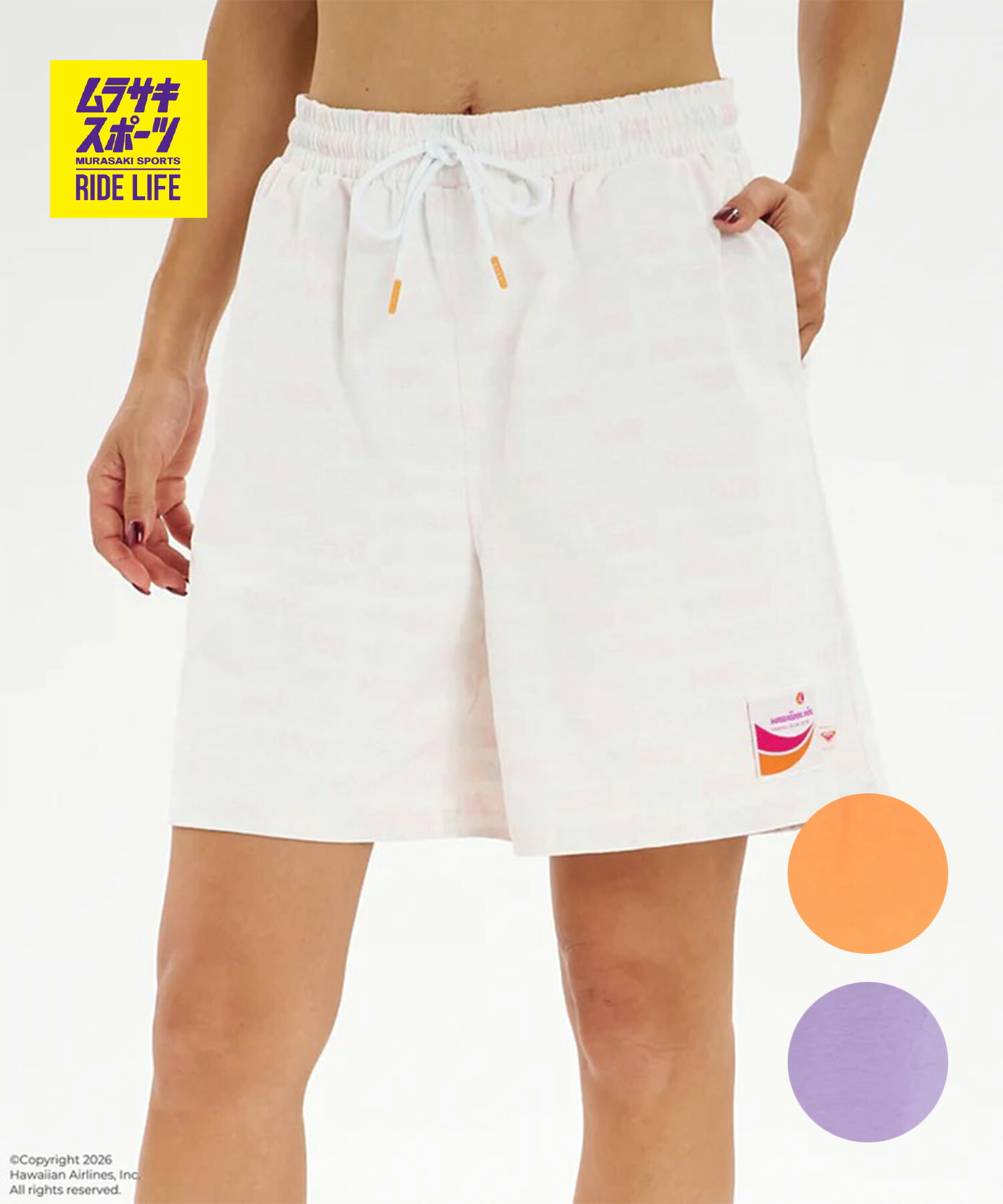 ROXY ロキシー HAWAIIAN AIRLINES コラボ ハーフパンツ ボードショーツ レディース 接触冷感 SHORTS RBS262007 UT