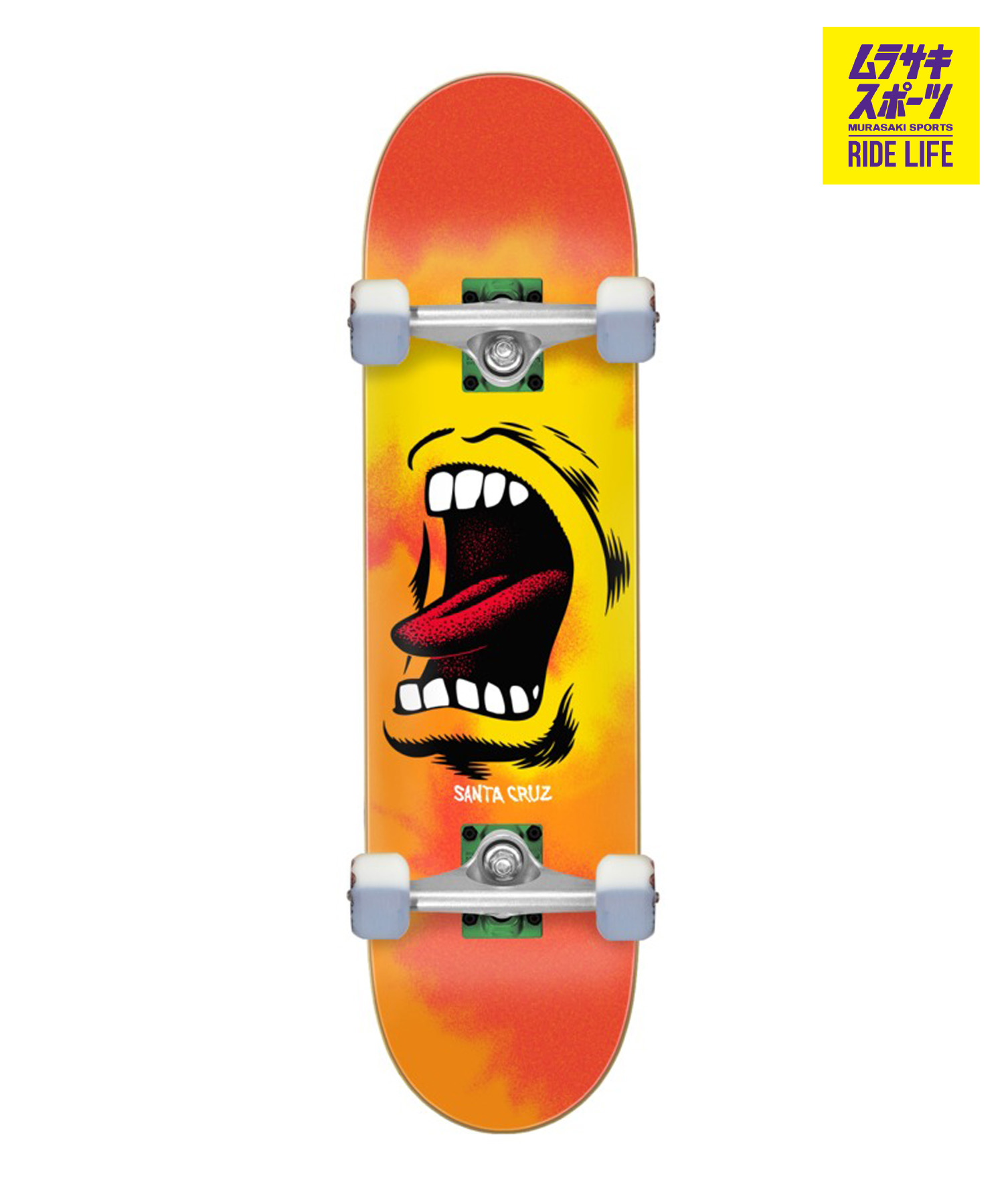 SANTA CRUZ サンタクルーズ BIG MOUTH FLAME スケートボード コンプリート8.0 初心者 おすすめ ムラサキスポーツ スケボー 完成品 おすすめ ムラサキスポーツ｜ムラサキスポーツ店