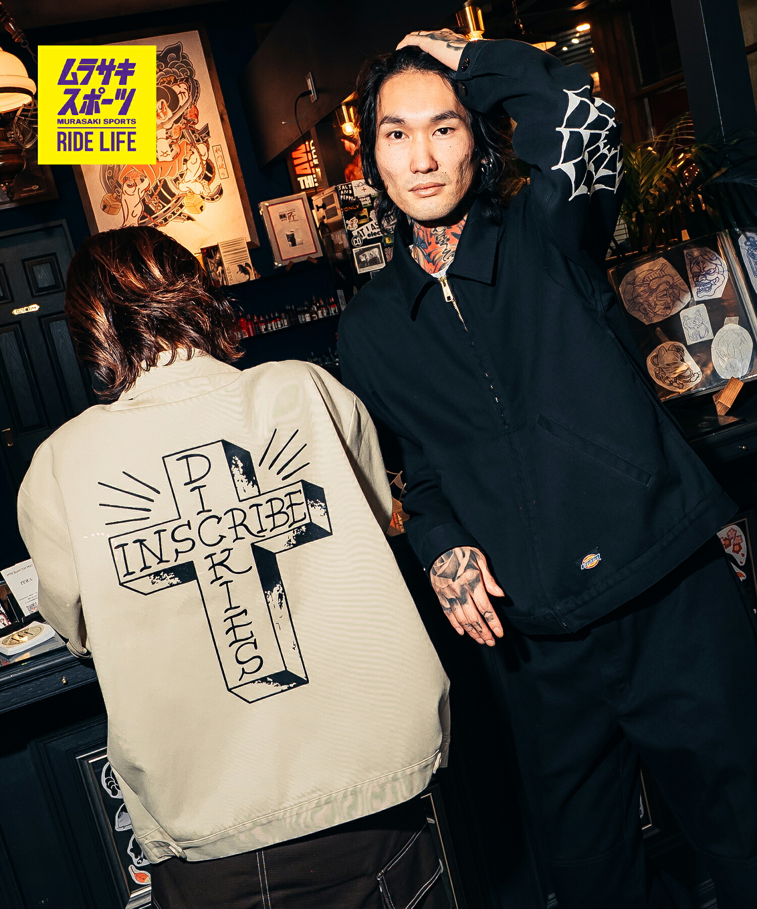 Dickies ディッキーズ ジャケット メンズ INSCRIBE TATTOO コラボモデル MS X INS CROSS PRINT JK 81560400