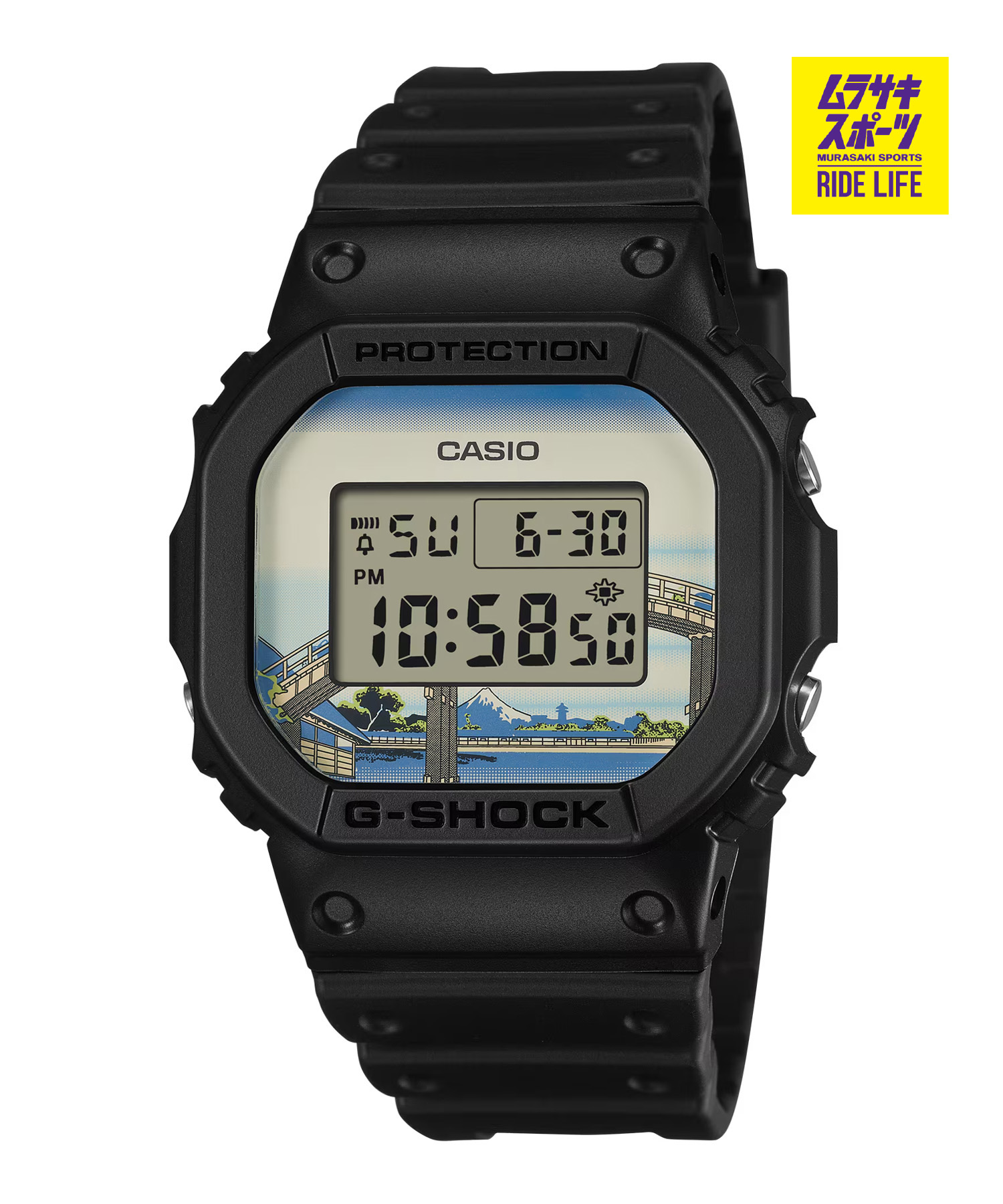 G-SHOCK ジーショック 腕時計 葛飾北斎 HOKUSAI 深川万年橋下 DW-5600KHFM25-1JR｜ムラサキスポーツ店