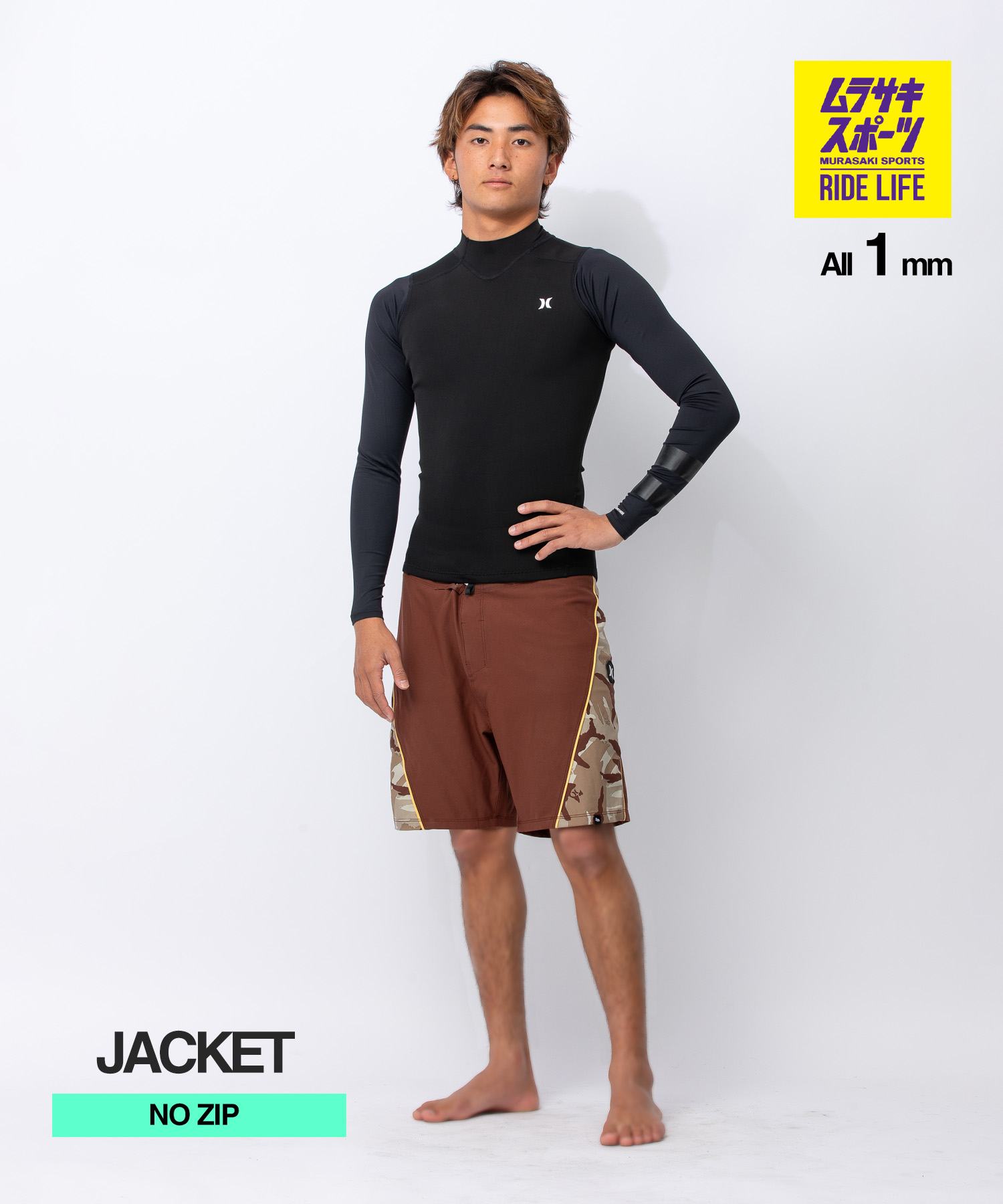 HURLEY ハーレー ノンジップ フュージョン ユーブイ MZJKFU ウェットスーツ ロングジャケット メンズ|ムラサキスポーツ店