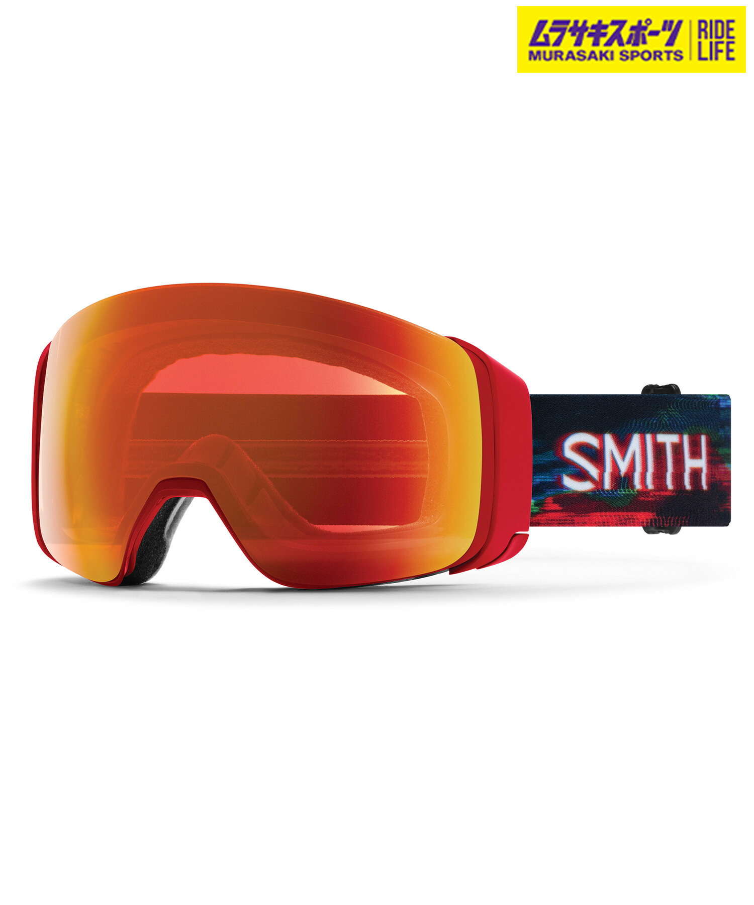 SMITH スミス スノーボード ゴーグル 球面 アーリーモデル E 4D MAG CRIMSON GLITCH ムラサキスポーツ 24-25モデル LL I13