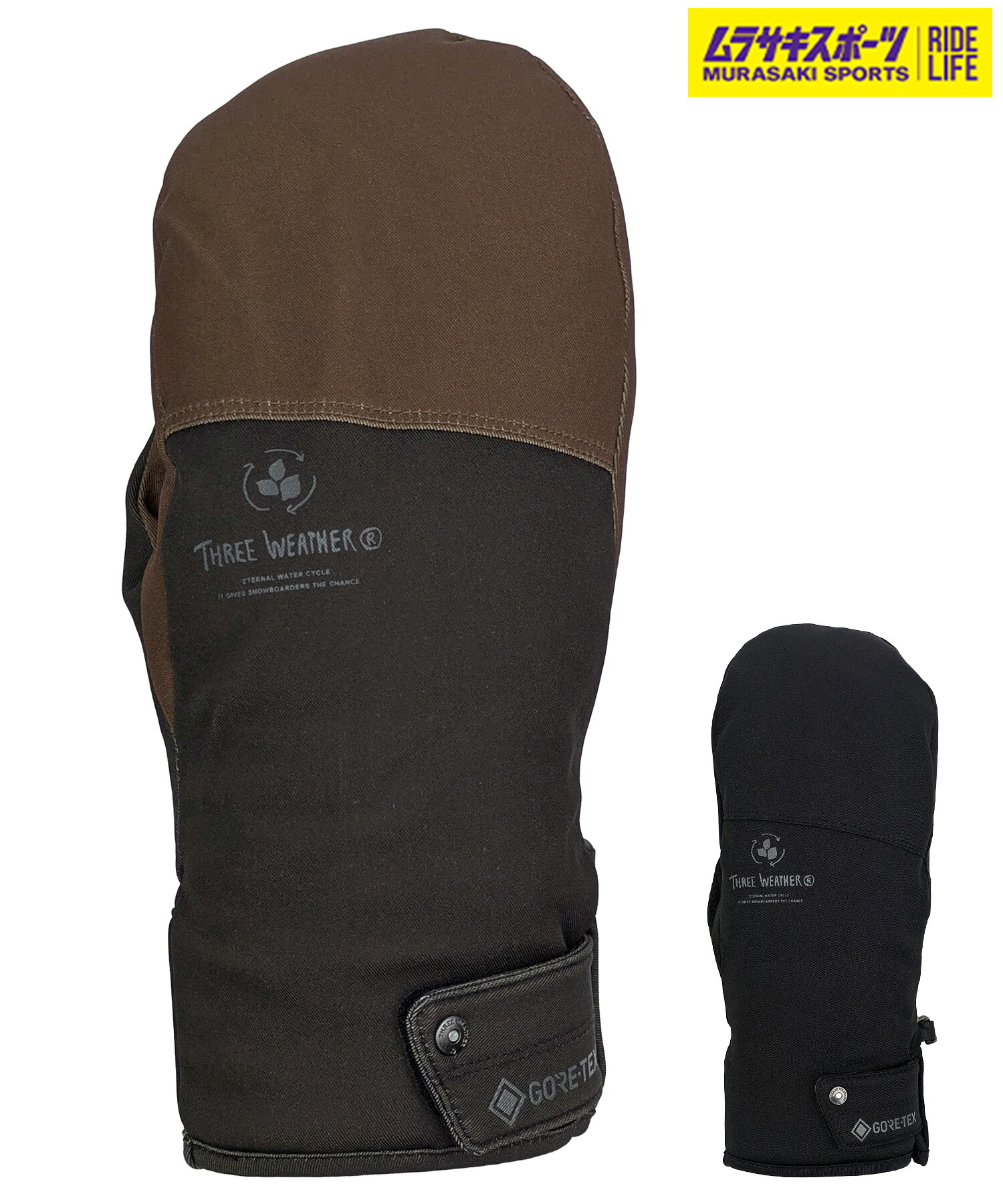 THREEWEATHER スリーウェザー スノーボード 地球儀 ユニ一発やる GORE-TEX WARM MITTON TWG-6523 ゴアテックス ムラサキ運動競技 25-26青写真 MM G4
