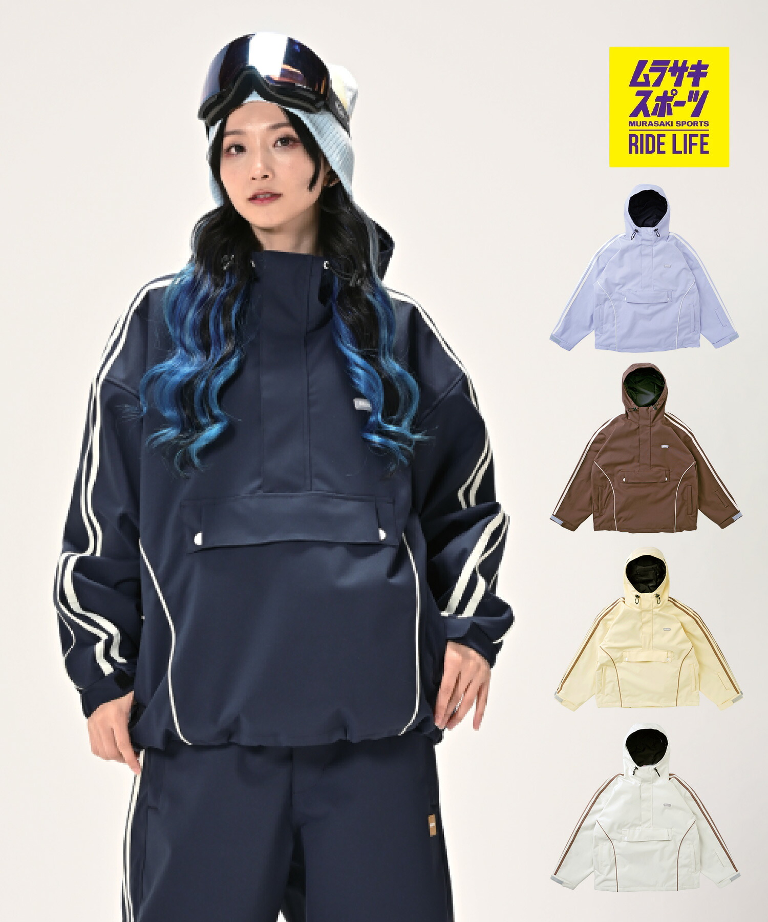 6KNOT シックス航空マイル ラインピップアノラック LINE PIP ANORAK スノーボード お召しもの 上衣 無償性表現スタイル レディース 26-27 早期買いもとめる
