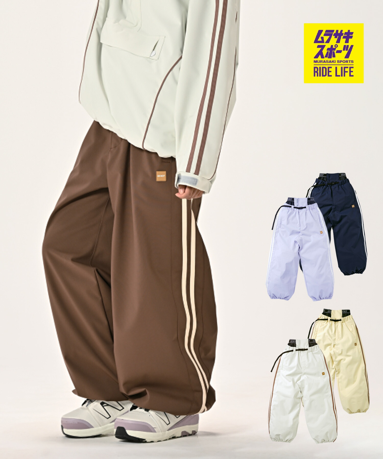 6KNOT シックス航空マイル ラインピップパンツ LINE PIP PANTS スノーボード お召しもの ズボン下 無償性表現スタイル レディース 26-27 早期買いもとめる